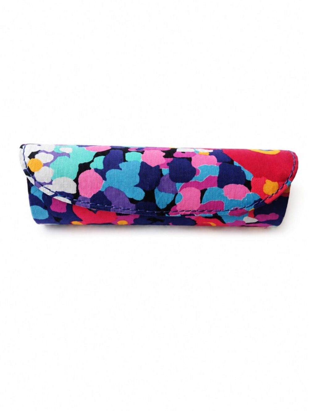 Vera Bradley Impressionista Hard Clip Eyeglass Case Purple Blue